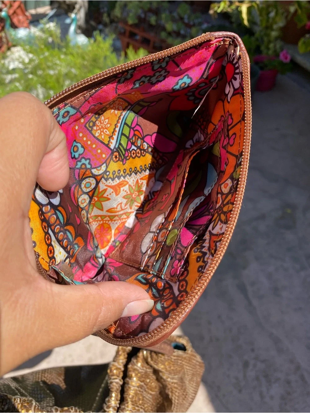 Brighton hobo bag with flower charm